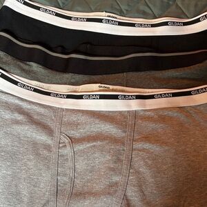 Gildan Men's Boxer Briefs in Black (1) and Gray ( 2 ) sold as a bundle